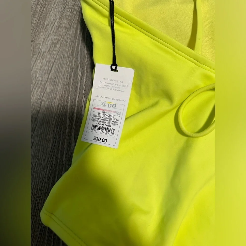Neon Yellow Cheeky One Piece Swimsuit NWT